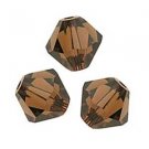 4MM SMOKED TOPAZ SWAROVSKI BICONE CRYSTALS