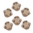 4MM LIGHT COLORADO TOPAZ SWAROVSKI BICONE CRYSTALS
