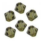 4MM KHAKI SWAROVSKI BICONE CRYSTALS
