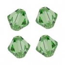 4MM PERIDOT SWAROVSKI BICONE CRYSTALS