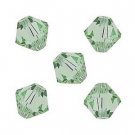 4MM CHRYSOLITE SWAROVSKI BICONE CRYSTALS
