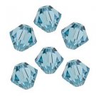 4MM AQUAMARINE SWAROVSKI BICONE CRYSTALS