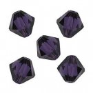 4MM PURPLE VELVET SWAROVSKI BICONE CRYSTALS
