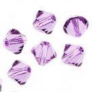 4MM VIOLET SWAROVSKI BICONE CRYSTALS