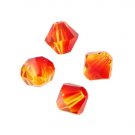 4MM FIRE OPAL SWAROVSKI BICONE CRYSTALS