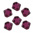 4MM FUCHSIA SWAROVSKI BICONE CRYSTALS
