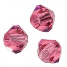 4MM ROSE SWAROVSKI BICONE CRYSTALS