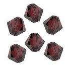 4MM BURGUNDY SWAROVSKI BICONE CRYSTALS