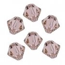 4MM VINTAGE ROSE SWAROVSKI BICONE CRYSTALS