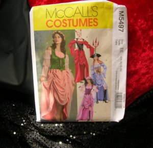 Pirate Dress McCall's M5497 Costumes Sewing Pattern and Fabric