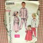 Childs Pajamas 50s vintage sewing pattern Simplicity 2288