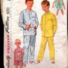 Boys Pajamas 50s vintage sewing pattern Simplicity 1434