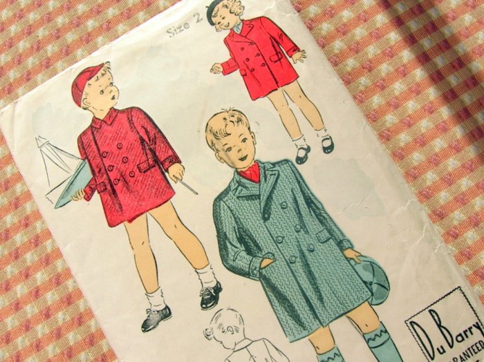 1940 Vintage Sewing Pattern Child's Coat DuBarry 2463B Size 2