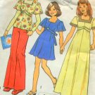 Girl's Dress or Top Vintage 70s Sewing Pattern Simplicity  6867