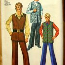 Men's Mod Pants and  Vest Vintage Sewing Pattern Simplicity 8559