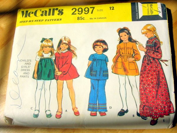 Girl's Prairie Dress and Pants Vintage Sewing Pattern McCalls 2997