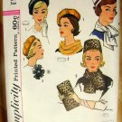 Womans Clutch Purse, Pillbox Hat and Beret Vintage Sewing Pattern Simplicity 4178