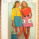 Mini Skirt and Bag Vintage 70s Sewing Pattern Simplicity 9831