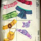 Fifties Fabric Flowers, Belts, Purses Vintage Sewing Pattern McCalls 2382