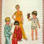 Boys Pajamas Vintage Sewing Pattern Butterick 4584