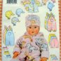 Infant's Winter Jacket, Overalls, Pants, Mittens and Hat Sewing Pattern Butterick 5713