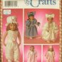 American Victorian Wedding 18" Doll Clothes Sewing Pattern Simplicity 8209
