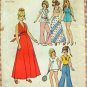 Barbie Doll Size Clothes Vintage 70 Sewing Pattern Simplicity 6697