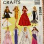 Barbie Doll Size Dresses Vintage 90s Sewing Pattern McCall's 8552