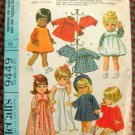 12" to 16" Baby Doll Clothing Vintage Sewing Pattern McCall's 9449