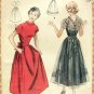 Lace Bodice Dress Vintage 50s Sewing Pattern Butterick 5157