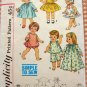 15" Baby Doll Wardrobe Vintage 60s Sewing Pattern Simplicity 4839
