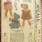 Toddler Girl's Smocked Dress and Bonnet Sz 1 McCall 1164 Vintage Sewing Pattern