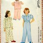 Toddler Girl's Pajamas McCall 5156 Vintage 40s Sewing Pattern