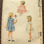 Toddler Girl's Pin-Tucked Dress McCalls 8093 Vintage 50s Sewing Pattern