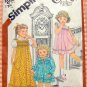 Toddler Girl's Maxi  Dress Simplicity 5470 Vintage 80s Sewing Pattern