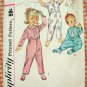 Toddlers Pajamas Vintage Sewing Pattern Simplicity 4535 Sz 1