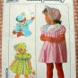 Toddler Appliqued  Dress and Bonnet  Sewing Pattern Simplicity 9130