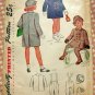 Toddler's Vintage 40s Coat, Hat and Leggings Simplicity 2203 Sewing Pattern