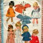17.5" to 18.5" Baby Doll Clothing Vintage Sewing Pattern McCall's 9449