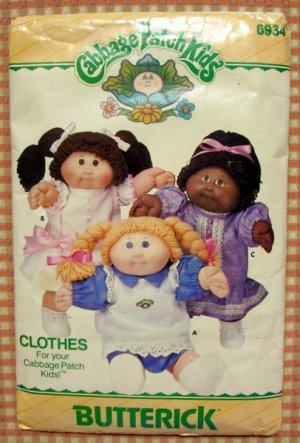 Cabbage Patch Kids Doll Clothes Dresses Sewing Pattern Butterick 6934