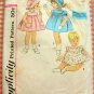 Toddler 50s Smocked Dress, Panties and Bonnet Vintage Pattern Simplicity 4375