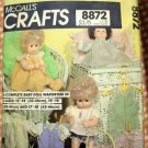 Baby and Toddler 13" to 18" Doll Clothes Sewing Pattern McCall's 8872