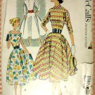 Bouffant Dress Vintage 50s Sewing Pattern McCall's 8987