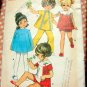 Toddler Color Blocked Dress and Shorts Vintage 60s Sewing Pattern Butterick 5521