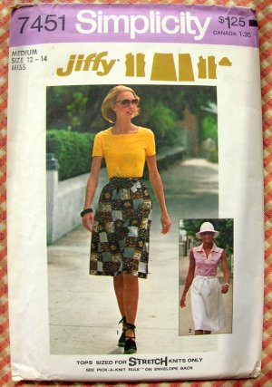 knit wrap skirt simplicity 70s sewing pattern