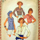 Misses Blouse and Scarf  Vintage 70s Pattern Simplicity 7353