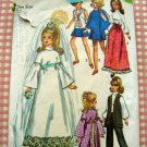 70s 11.5"  Fashion Doll Wedding Clothes Simplicity Sewing Pattern 9097