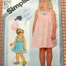 Girl's Pullover Sundress Vintage Sewing Pattern Simplicity 5504