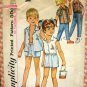 Brother and Sister Matching Shirts, Shorts, Pants Simplicity 5984 Vintage Sewing Pattern Size 3