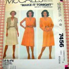 McCall's 7456 Sleeveless Dress and Jacket Vintage 80s Sewing Pattern